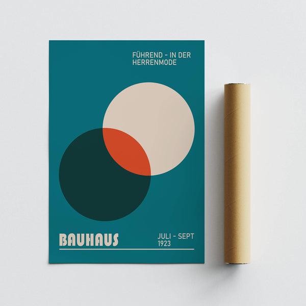 Geometric modern office wall art featuring Bauhaus-inspired patterns