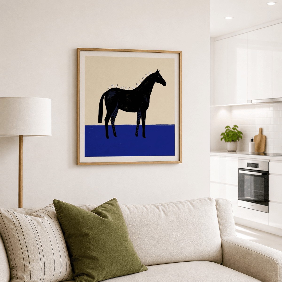 Graphic animal artwork with negative space and subtle texture