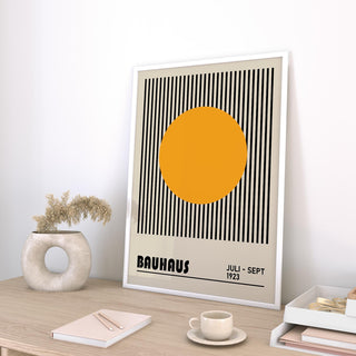 Minimalist professional office wall art with contrasting colors and structure