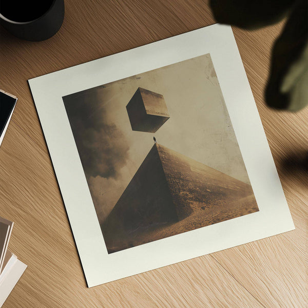 Surreal neutral color wall art perfect for philosophical or creative interiors