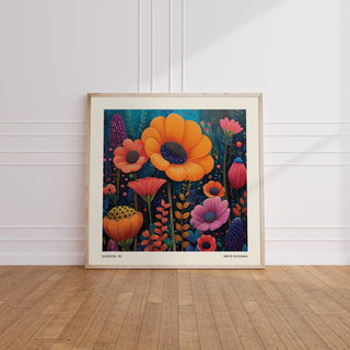 Large Japanese modern art print for statement wall decor