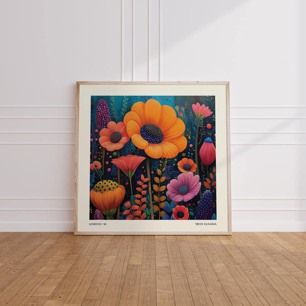 Large Japanese modern art print for statement wall decor