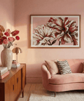 Elegant Floral Art print showing two large blossoms in painterly style
