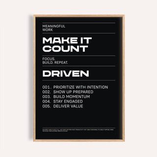 Work-focused Mindset Wall Art ideal for entrepreneurs and creators.