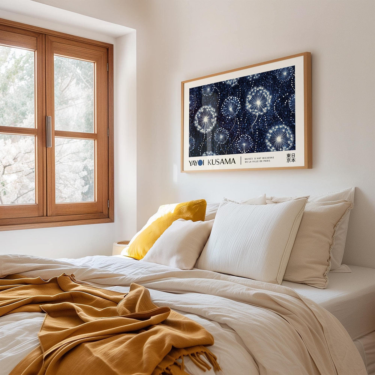Japanese-inspired landscape posters with nature elements for gallery walls