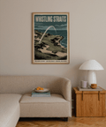 Top typography detail on Whistling Straits Golf Poster wall art print