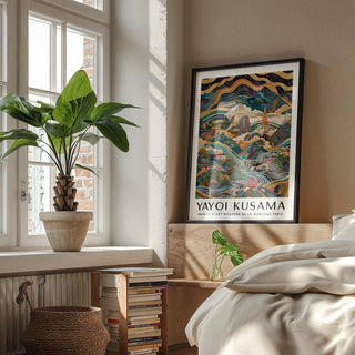 Large Buddha poster with spiritual and cultural elements