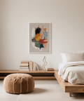 Colorful Art Poster with vibrant multicolored brushstrokes for office decor print