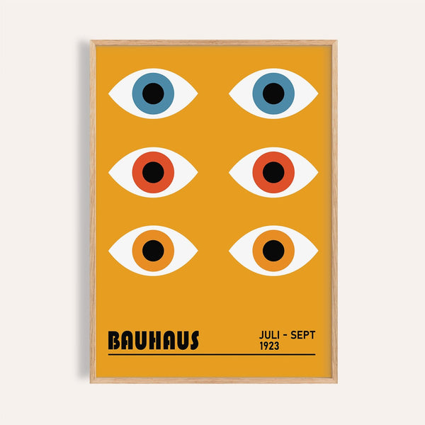Eye poster featuring Bauhaus-inspired geometric design