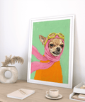 Funny Dog Art decor piece, perfect for kids’ room with vibrant shades