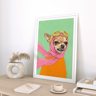 Funny Dog Art decor piece, perfect for kids’ room with vibrant shades