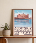 Art Las Palmas poster with geometric typography and Gran Canaria coordinates