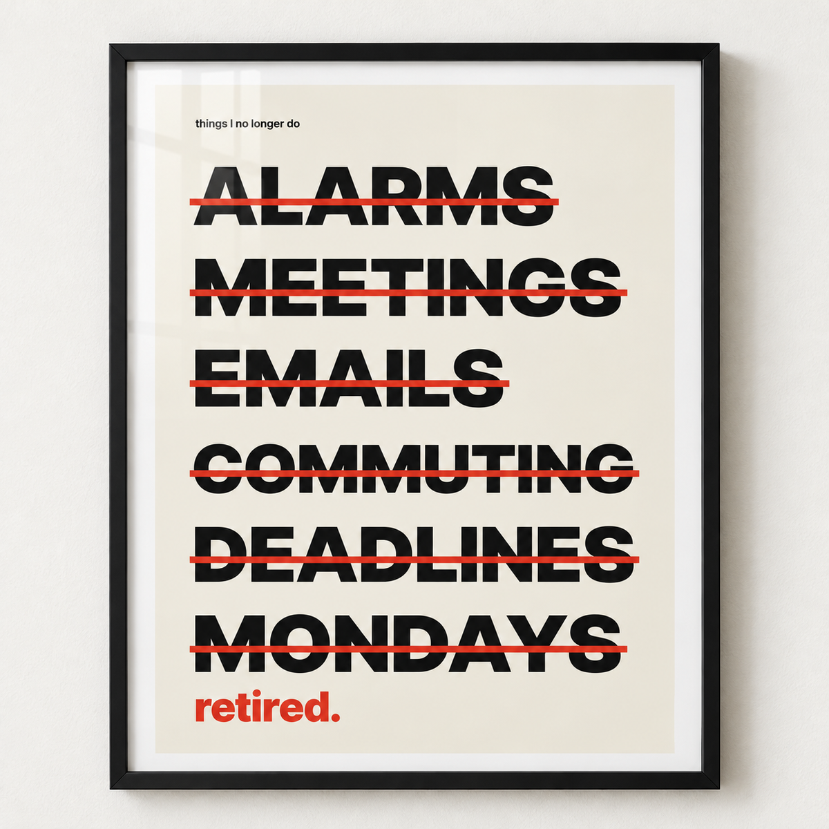 Close view of the alarms meetings emails crossed out print showing the fine print detail
