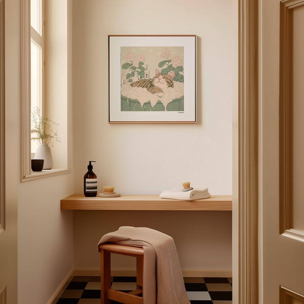 Relaxing Japanese posters ideal for bathrooms or quiet reading spaces