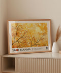 Minimalist golden tree and branch art print.