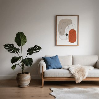 Abstract Wall Poster showcasing Green, Yellow, Black in chic home studio wall art