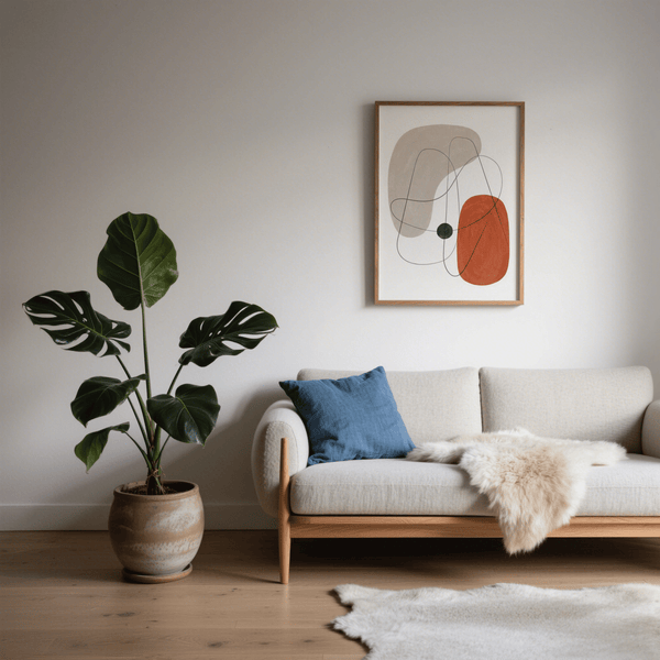 Abstract Wall Poster showcasing Green, Yellow, Black in chic home studio wall art