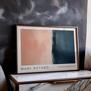 Stylish minimalist color block wall art for serene wall decor