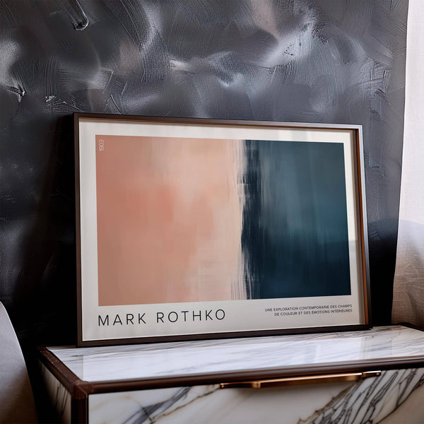 Stylish minimalist color block wall art for serene wall decor