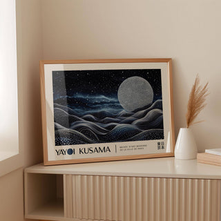 Contemporary space art wall with a cosmic aesthetic