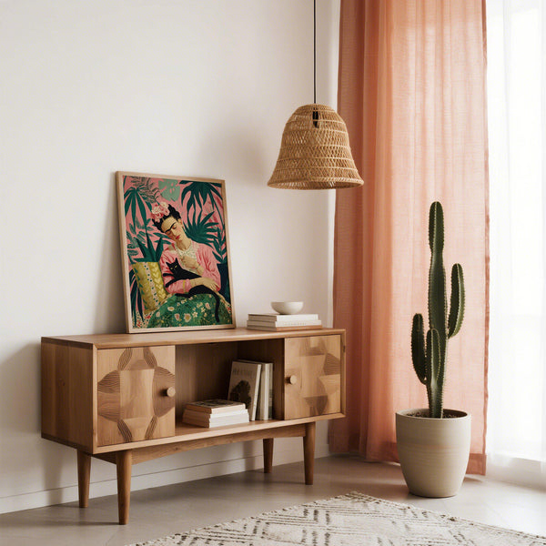 Painterly Famous Mexican Art featuring lush tropical greenery.