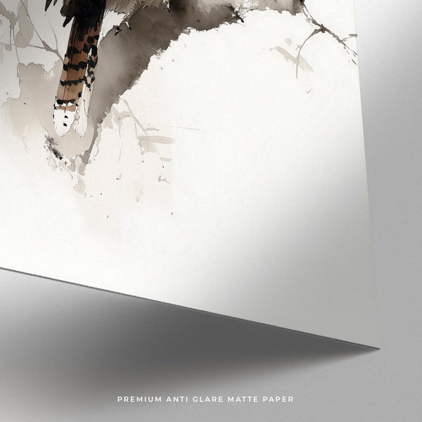 Framed Japanese Bird Art Kookaburra Print for modern interior decoration