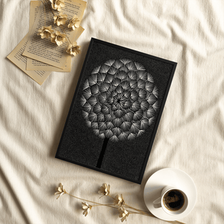 Modern Dandelion Wall Print, Black and White, office art print