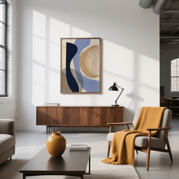 Modern Poster Design for contemporary spaces featuring Brown accents