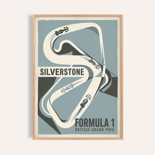 British Race Track Map Poster