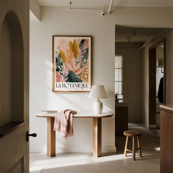 Contemporary flower prints for living room wall decor