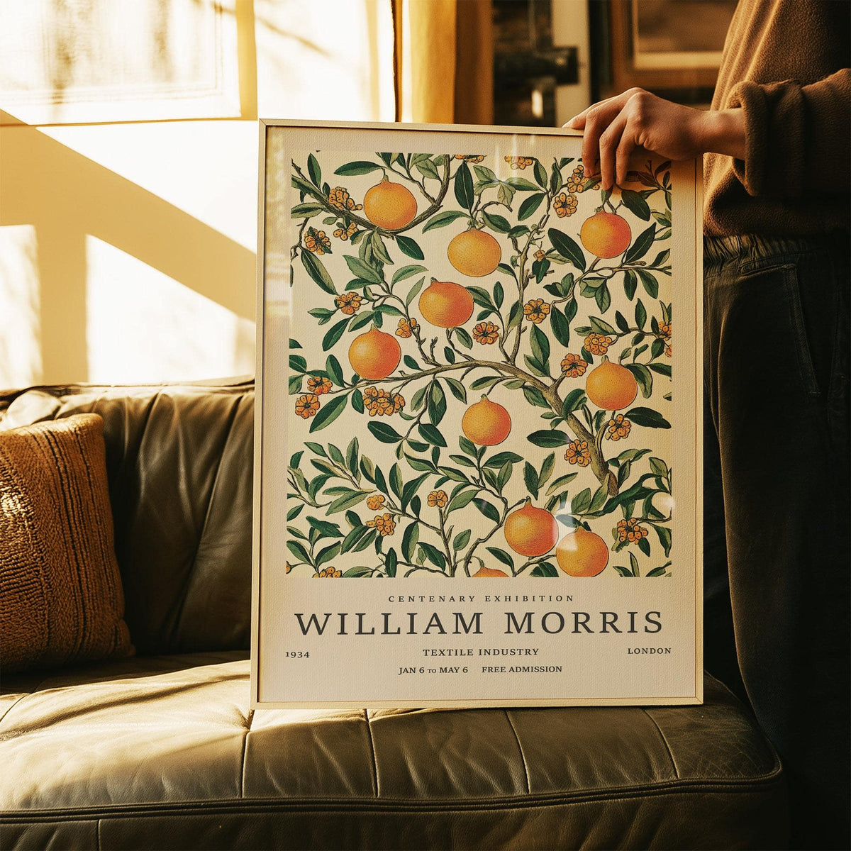 Classic fruit illustration in large vintage posters for country-style dining rooms
