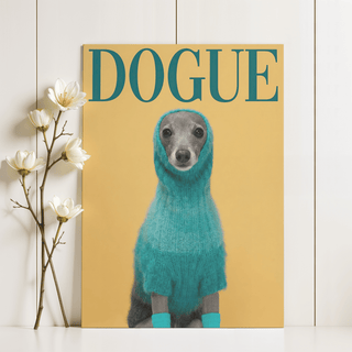 Cute Pet Wall Art for pet lovers with cheery yellow background in wall art