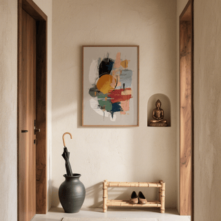Colorful Art Poster, multicolored display for stylish entryway art print