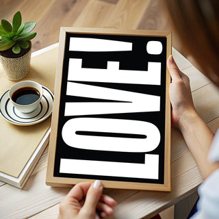 Bold message wall art included in modern inspired posters