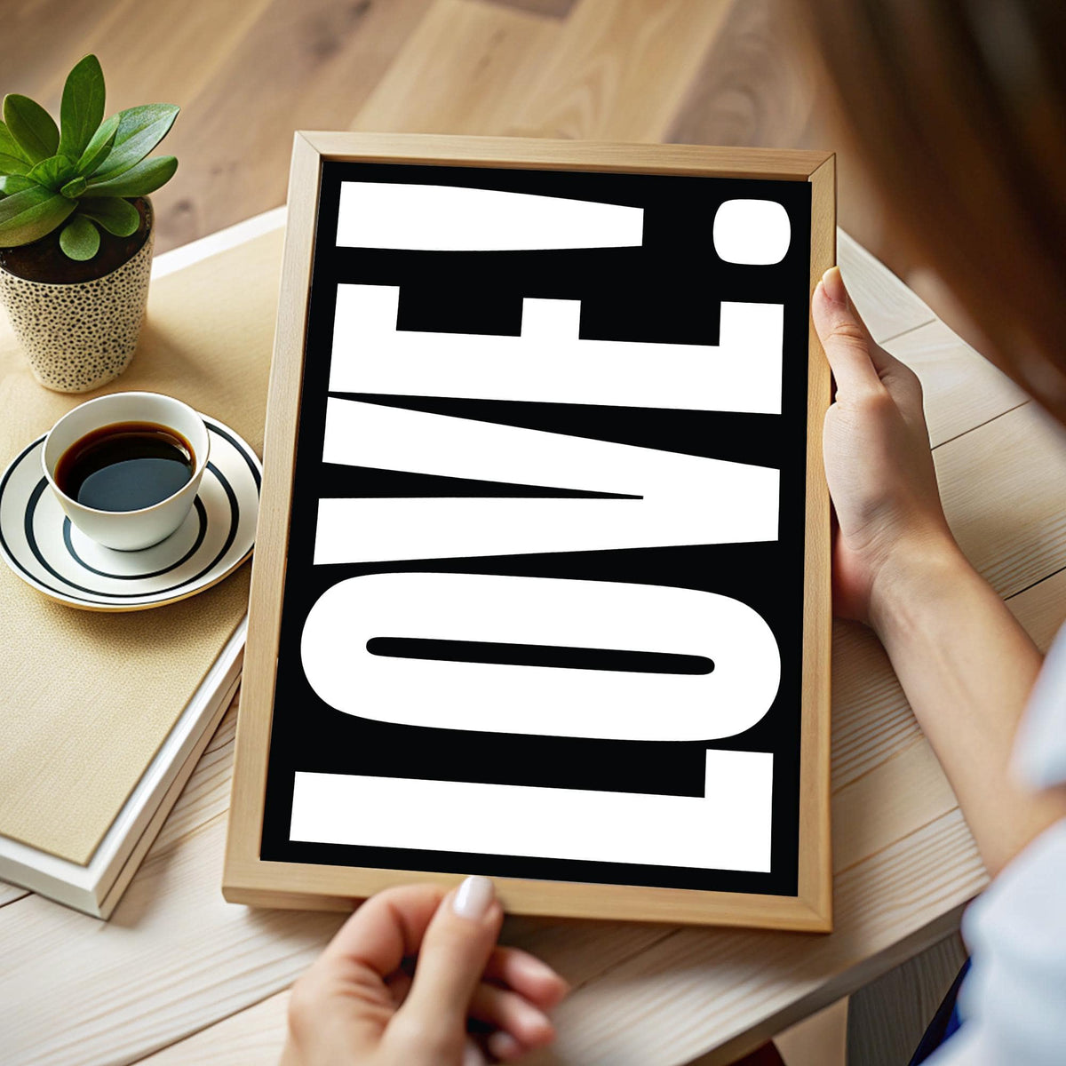 Bold message wall art included in modern inspired posters