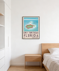 dry tortugas national park print in simplified shapes and muted palette