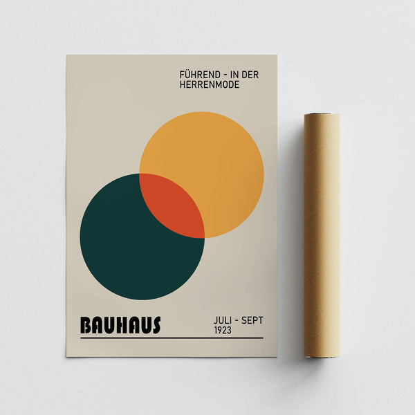 Minimalist Bauhaus print geometric artwork for office and home decor