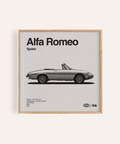 Alfa Romeo Art Print in gray for office wall art