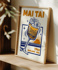 Mai Tai Wall Art Orange Blue stylish dining room wall art