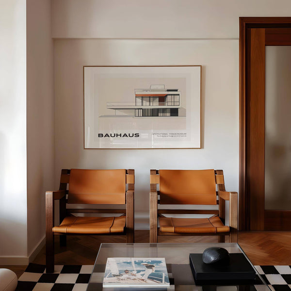 Minimalist architecture art print for modern interiors