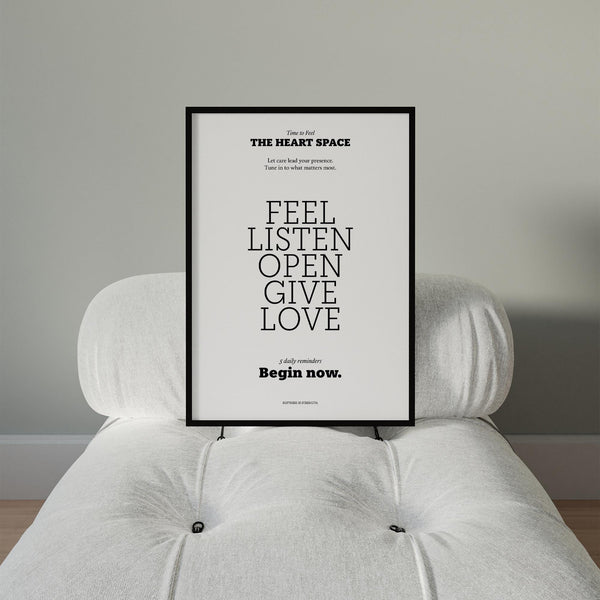 Clean white background Bedroom Wall Decor Quotes poster for peaceful space.
