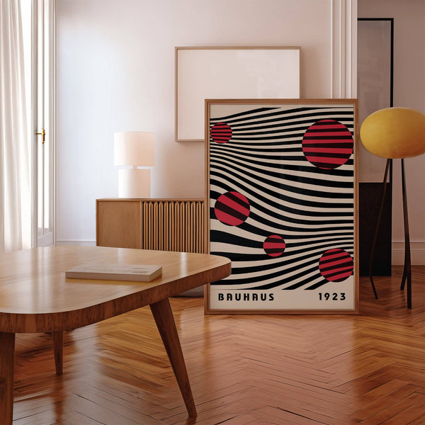 Large Bauhaus wall art inspired by modernist design