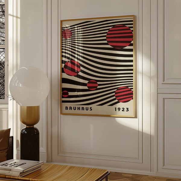 Abstract large Bauhaus wall art for creative spaces