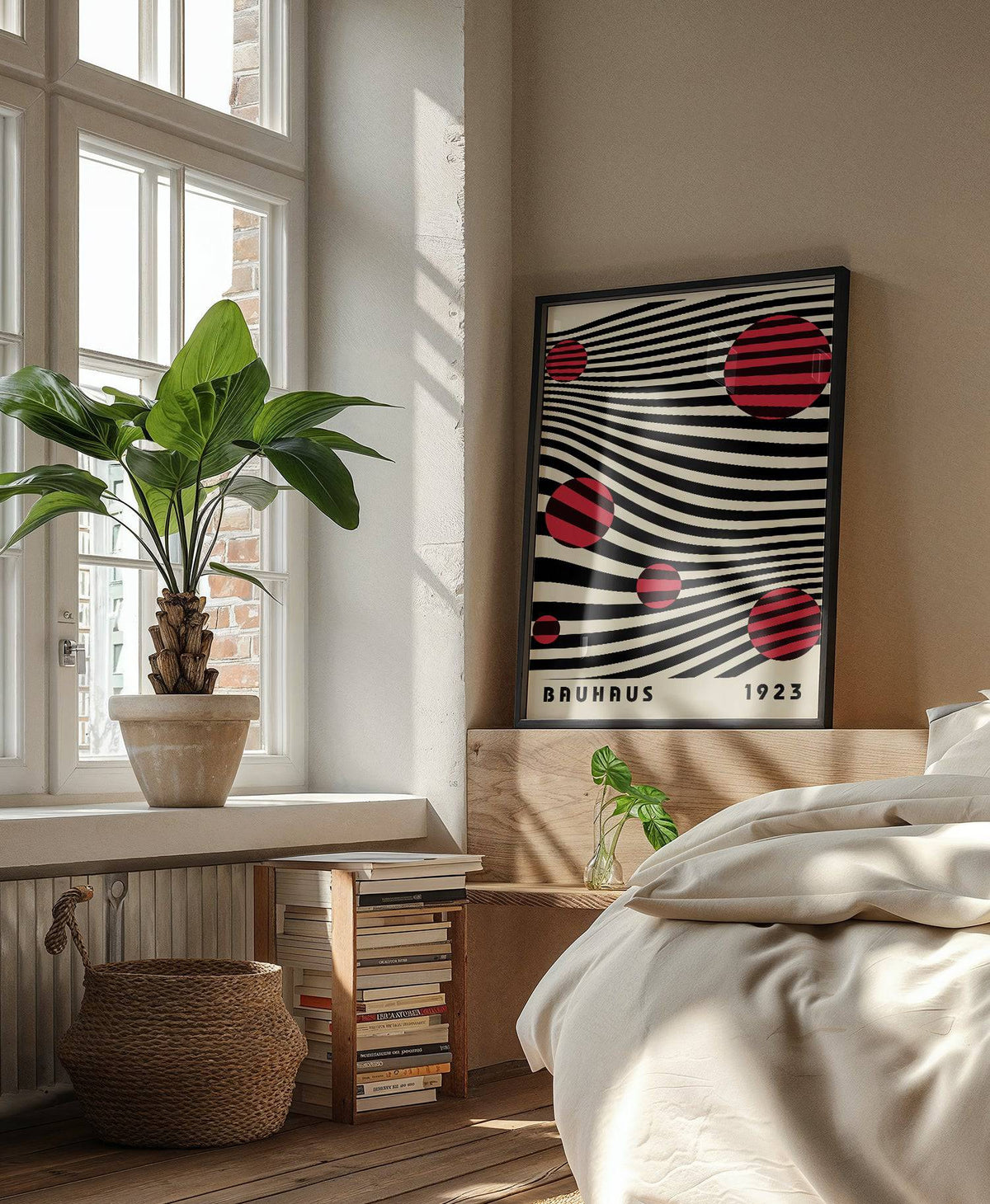 Large Bauhaus wall art with geometric precision