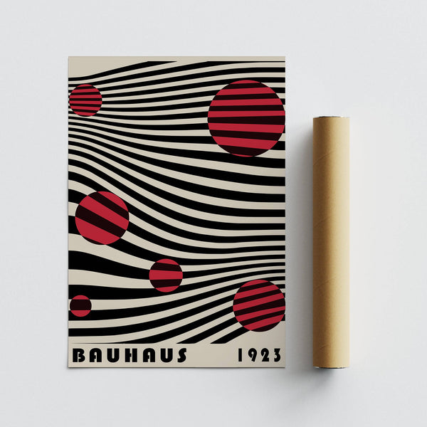 High-quality large Bauhaus wall art on matte paper