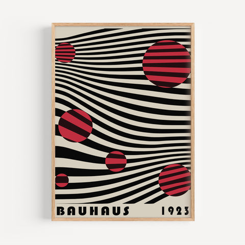 Bauhaus abstract geometric poster
