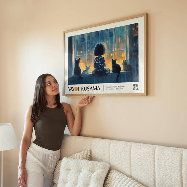 unique cat wall decor print for imaginative spaces