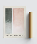 Mark Rothko-inspired pastel print featuring soft pink and green tones with a white dividing line, perfect for adding elegance to your living or workspace.





