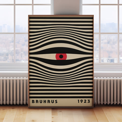 Bauhaus abstract eye wall art
