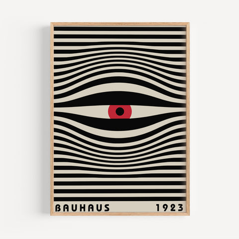 Bauhaus abstract eye wall art
